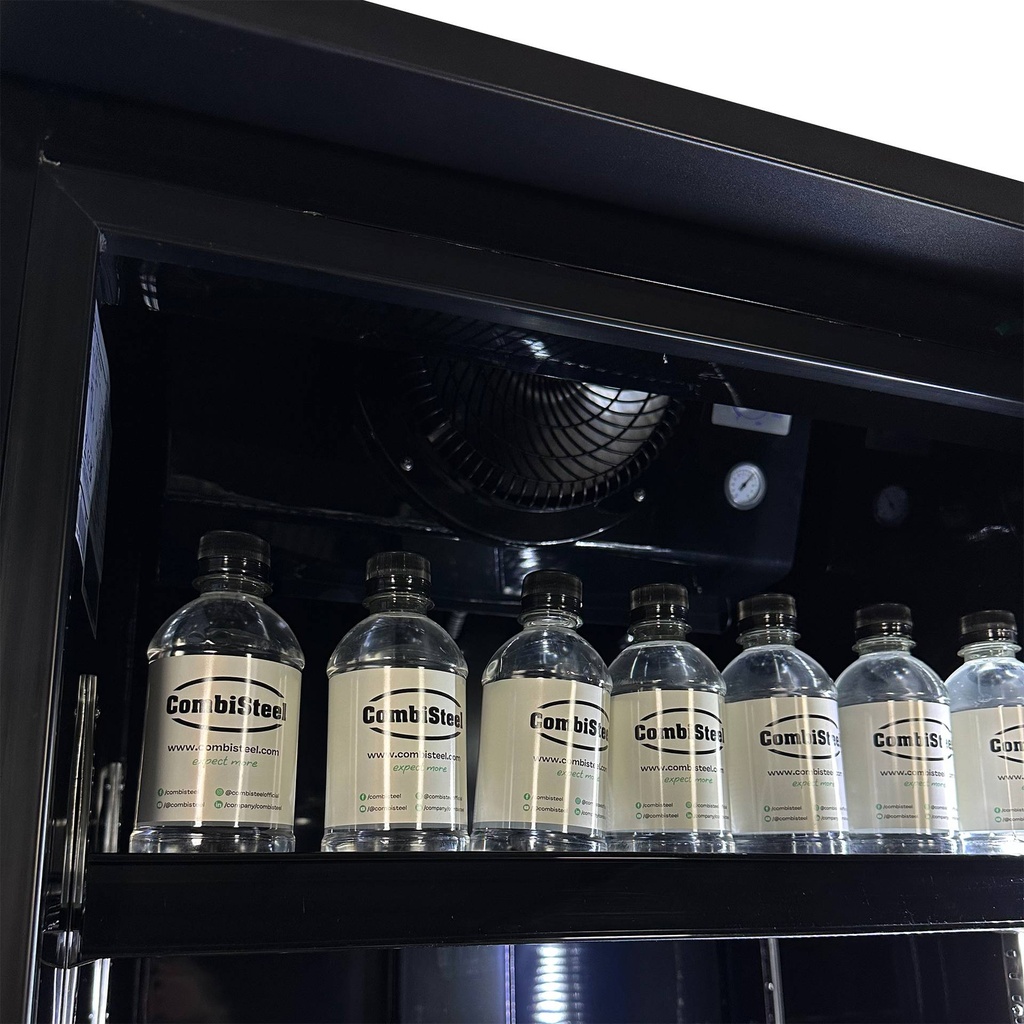Kühlschrank Glastür, 610 x 610 x 1973 mm, 360 L, schwarz