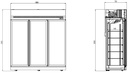 Kühlschrank 3, 1880 x 710 x 2092 mm, 1530 L, schwarz