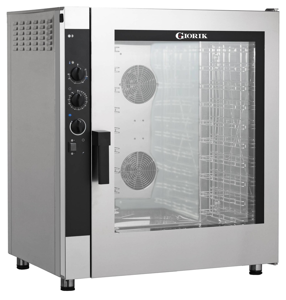 Gas Konvektionsofen aus Edelstahl, 10 x 1/1 GN oder EN, 870 x 790 x 1080 mm