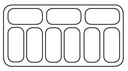 Speiseisvitrine Bali, 9 x 5 L, 1192 x 825 x 1257 mm, weiß