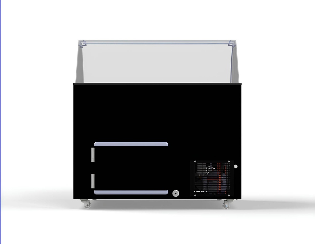 Speiseisvitrine Java, 8 x 5 L, 1184 x 684 x 1229 mm, schwarz