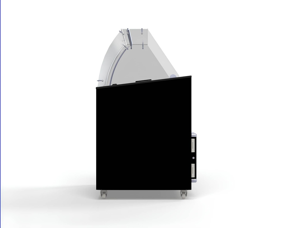 Speiseisvitrine Java, 8 x 5 L, 1184 x 684 x 1229 mm, schwarz