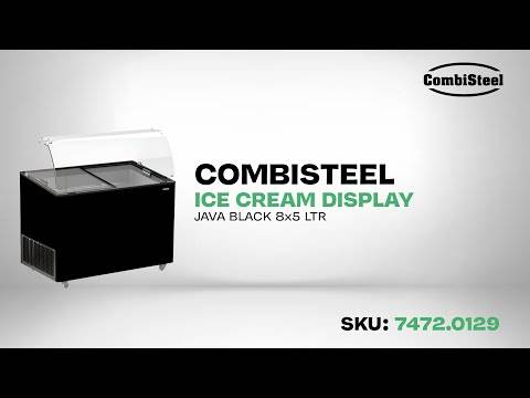 Speiseisvitrine Java, 8 x 5 L, 1184 x 684 x 1229 mm, schwarz