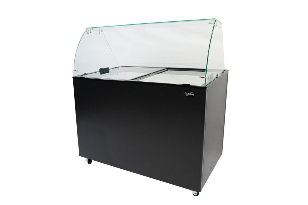 Speiseisvitrine Java, 8 x 5 L, 1184 x 684 x 1229 mm, schwarz
