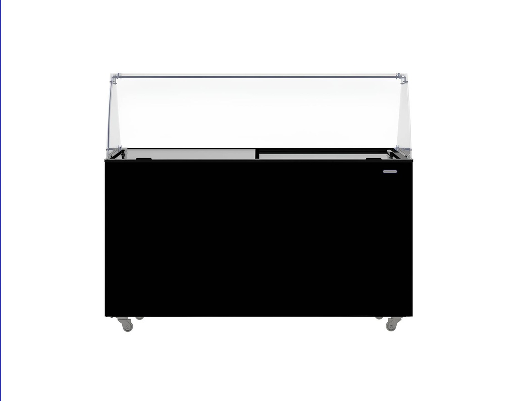 Speiseisvitrine Tenerife, 10 x 5 L, 1439 x 727 x 1229 mm, schwarz