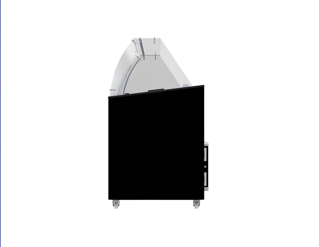 Speiseisvitrine Tenerife, 10 x 5 L, 1439 x 727 x 1229 mm, schwarz