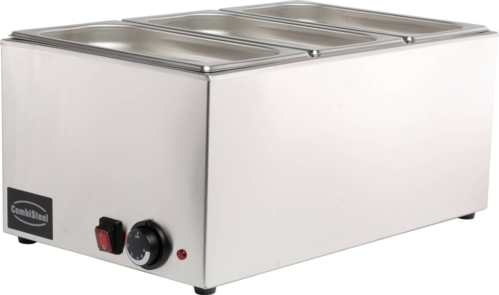 Elektro Bain-Marie aus Edelstahl, 538 x 336 x 243 mm