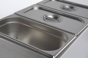 Elektro Bain-Marie aus Edelstahl, 538 x 336 x 243 mm