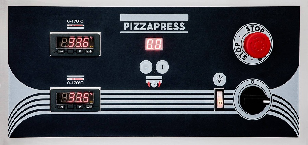 Pizza Press 45 aus Edelstahl, 660 x 780 x 850 mm