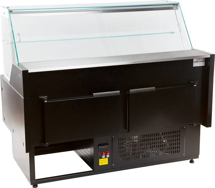 Kühlvitrine Oscar 2.0, 1959 x 815 x 1280 mm, schwarz