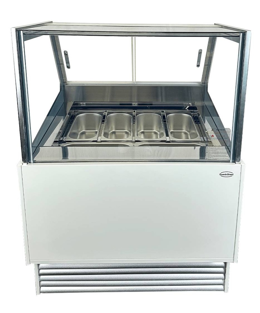 Speiseisvitrine Komodo, 6 x 5 L, 910 x 880 x 1300 mm, weiß