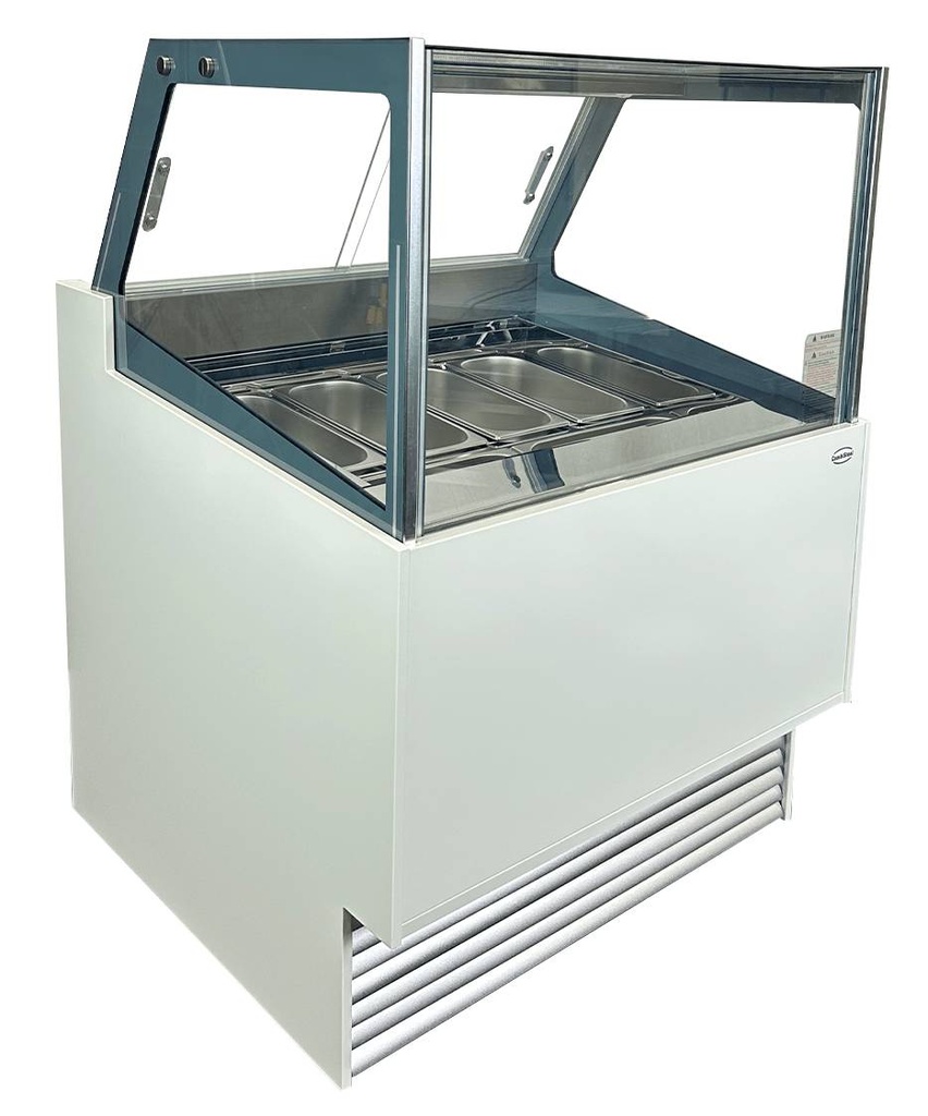 Speiseisvitrine Komodo, 6 x 5 L, 910 x 880 x 1300 mm, weiß