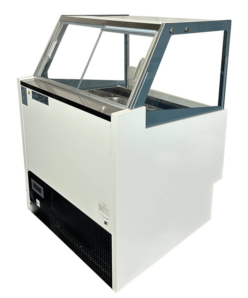 Speiseisvitrine Komodo, 6 x 5 L, 910 x 880 x 1300 mm, weiß