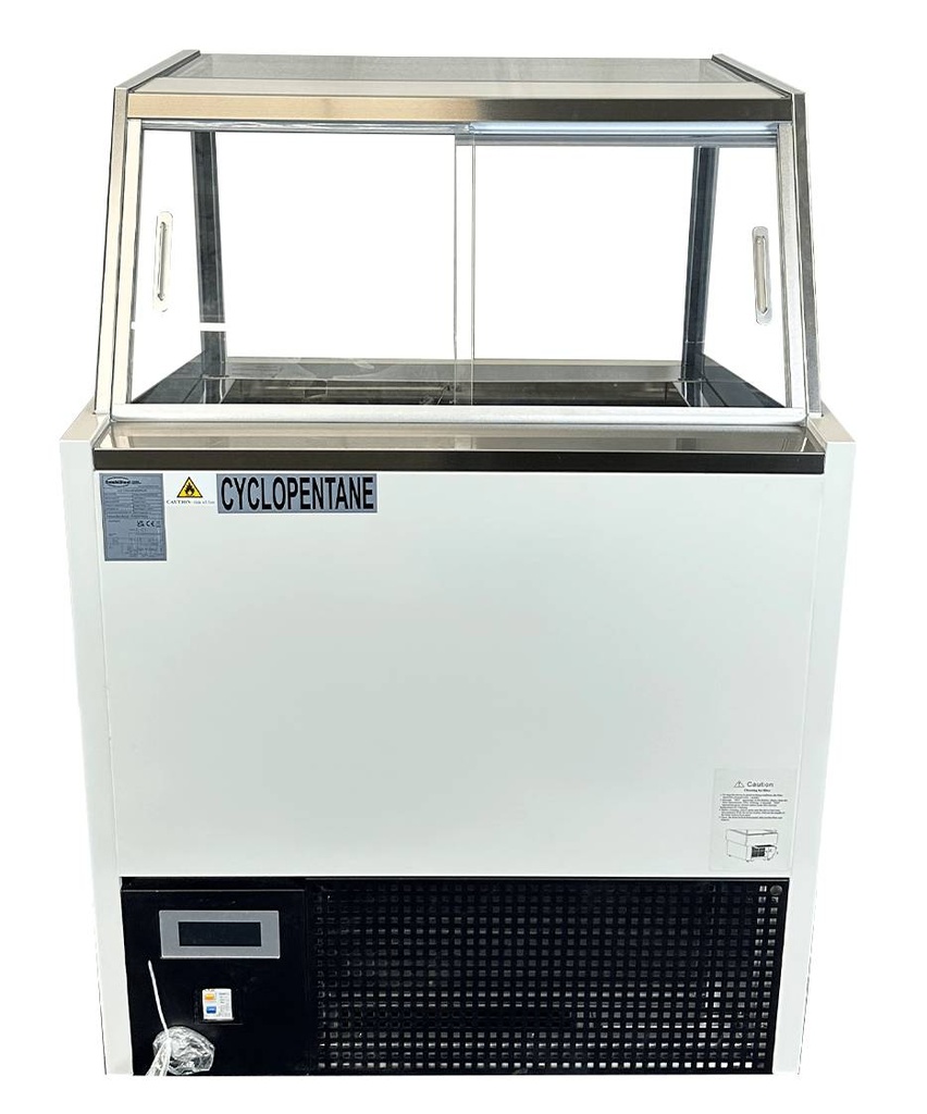 Speiseisvitrine Komodo, 6 x 5 L, 910 x 880 x 1300 mm, weiß