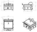 Kontaktgrill Gerillt, 410 x 500 x 300 mm