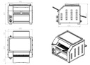 Durchlauftoaster aus Edelstahl, 480 x 440 x 440 mm