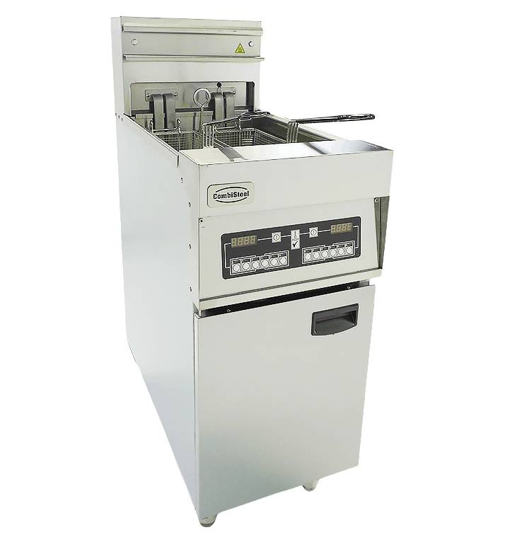 Elektro Friteuse aus Edelstahl, 1 x 25 L, 400 x 800 x 1180 mm