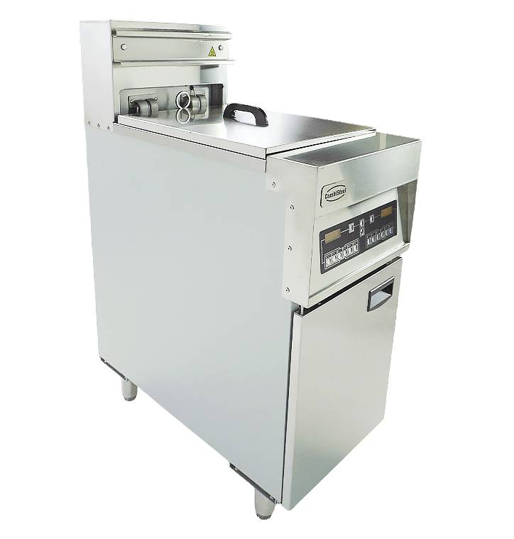 Elektro Friteuse aus Edelstahl, 1 x 25 L, 400 x 800 x 1180 mm