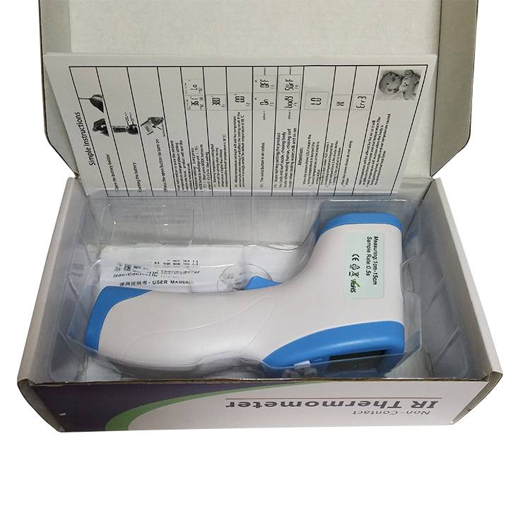 Infrarot-Thermometer, 95 x 43 x 156 mm, weiß / blau