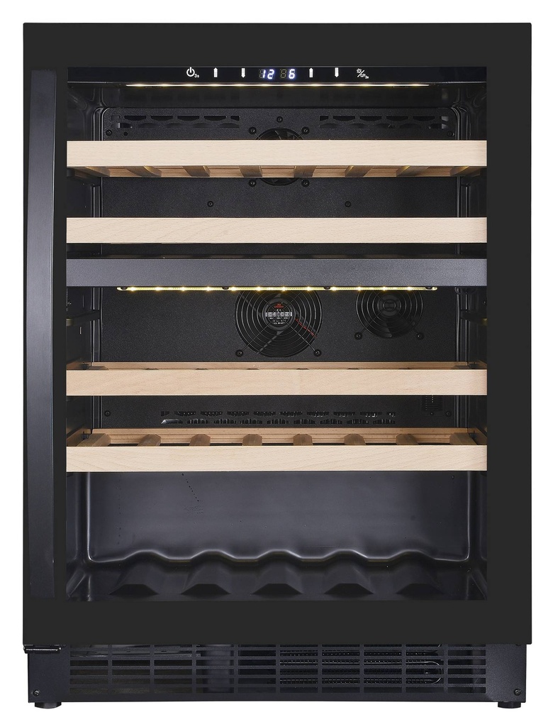 Weinkühlschranke Dual Zone, 119 L, 595 x 570 x 820 mm, schwarz