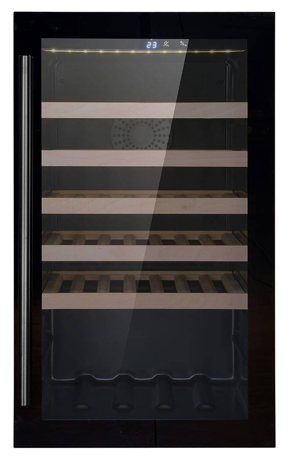 Weinkühlschranke Single, 118 L, 485 x 600 x 820 mm, schwarz
