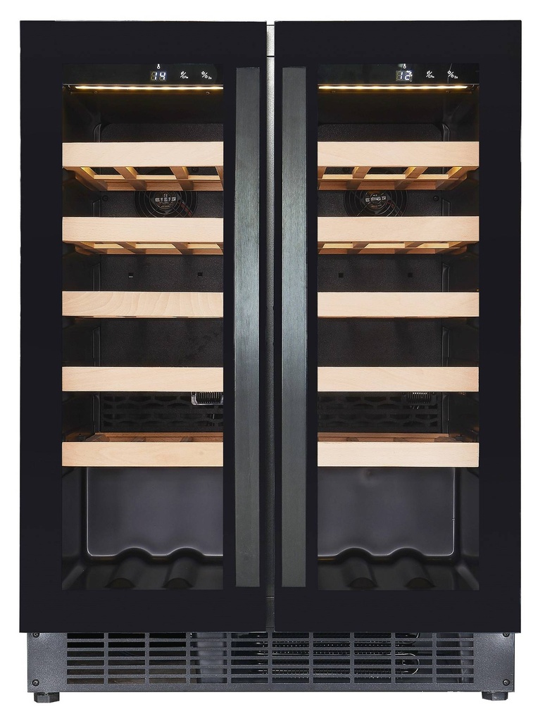 Weinkühlschranke Dual Zone, 100 L, 595 x 570 x 820 mm, schwarz