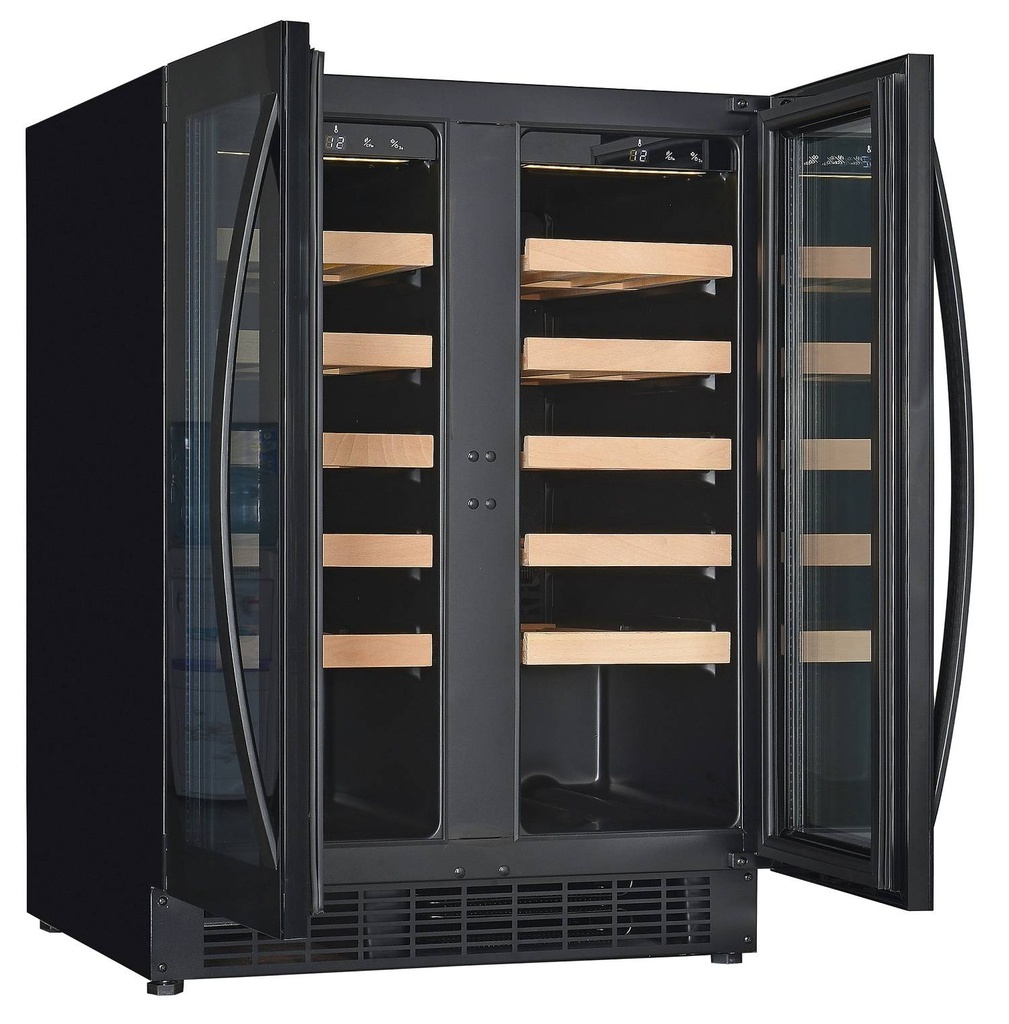 Weinkühlschranke Dual Zone, 100 L, 595 x 570 x 820 mm, schwarz