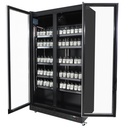Kühlschrank 2 Glastüren, 1100 x 600 x 1980 mm, schwarz