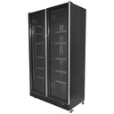 Kühlschrank 2 Glastüren, 1100 x 600 x 1980 mm, schwarz