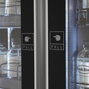 Kühlschrank 2 Glastüren, 1100 x 600 x 1980 mm, schwarz
