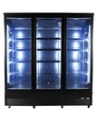 Kühlschrank 3 Glastüren, 1880 x 705 x 2050 mm, schwarz