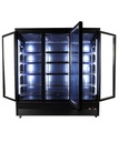 Kühlschrank 3 Glastüren, 1880 x 705 x 2050 mm, schwarz