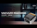 Vakuummaschine aus Edelstahl, 380 W, 460 x 245 x 368 mm