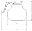 Kaffeekanne aus Glas, 1.8 L, 215 x 162 x 172 mm