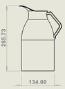 Kaffee-Thermoskanne aus Edelstahl, 2.0 L, 134 x 266 mm