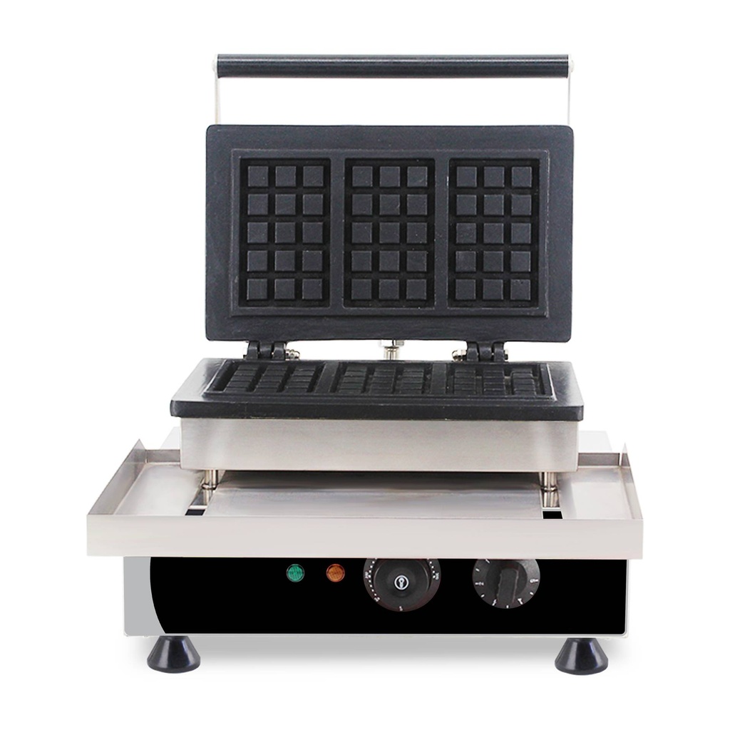 Waffeleisen 3ST aus Edelstahl, 380 x 350 x 465 mm