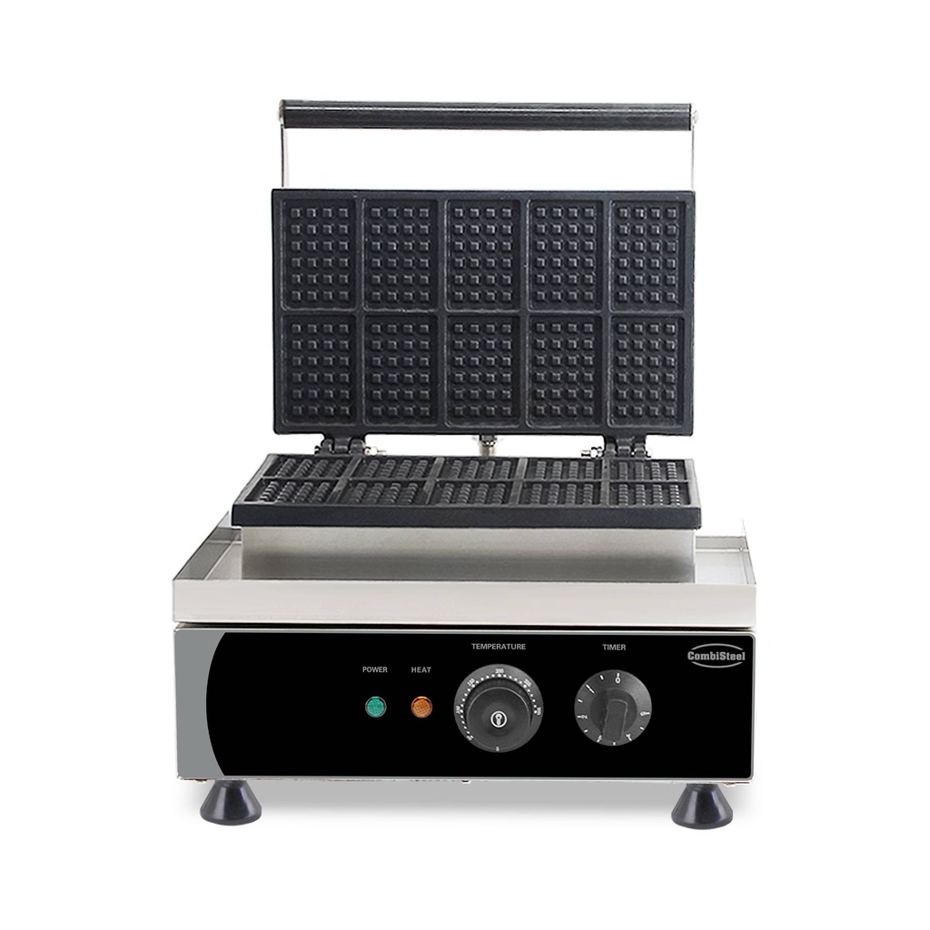 Waffeleisen 10ST aus Edelstahl, 380 x 350 x 465 mm
