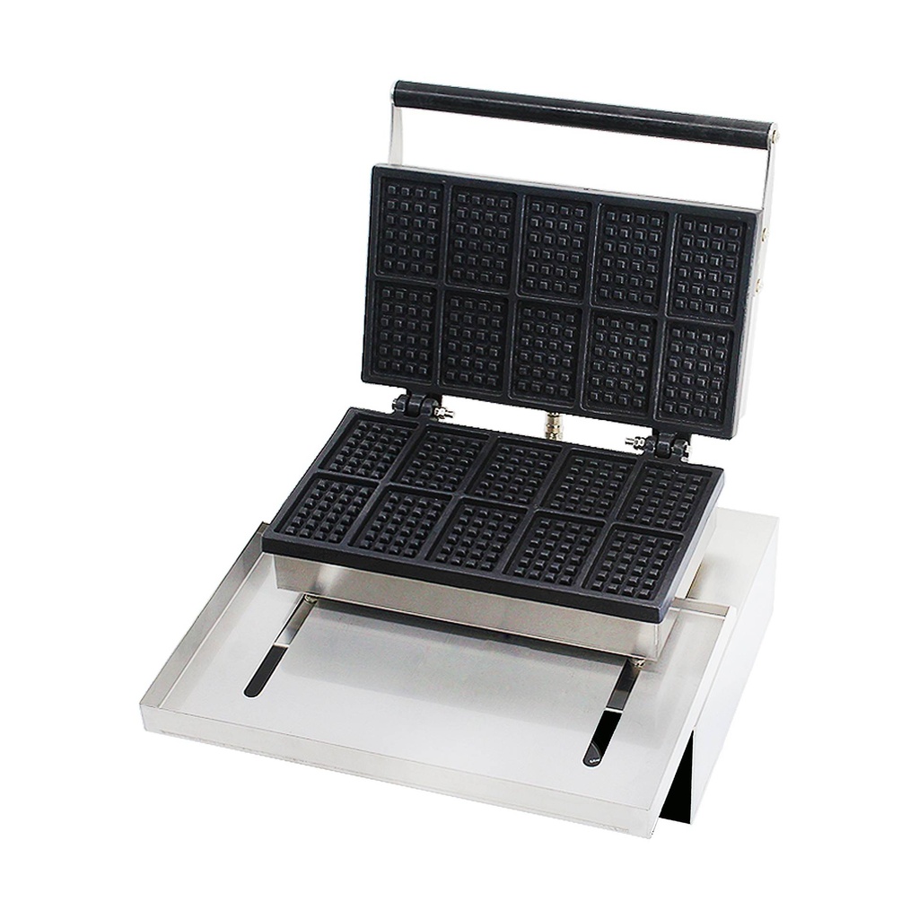 Waffeleisen 10ST aus Edelstahl, 380 x 350 x 465 mm