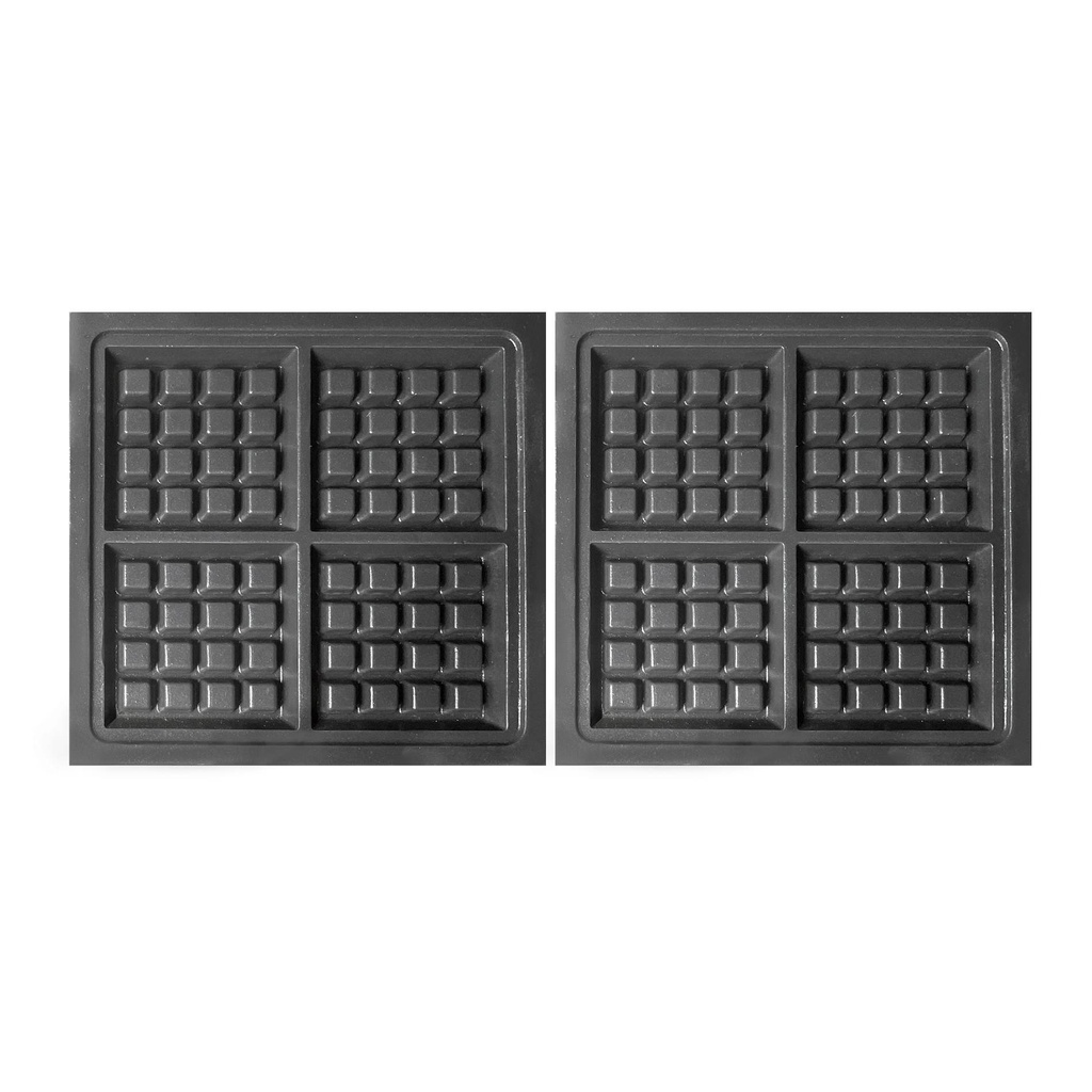 Rotierendes Waffeleisen 4ST Brüssel Waffel aus Edelstahl