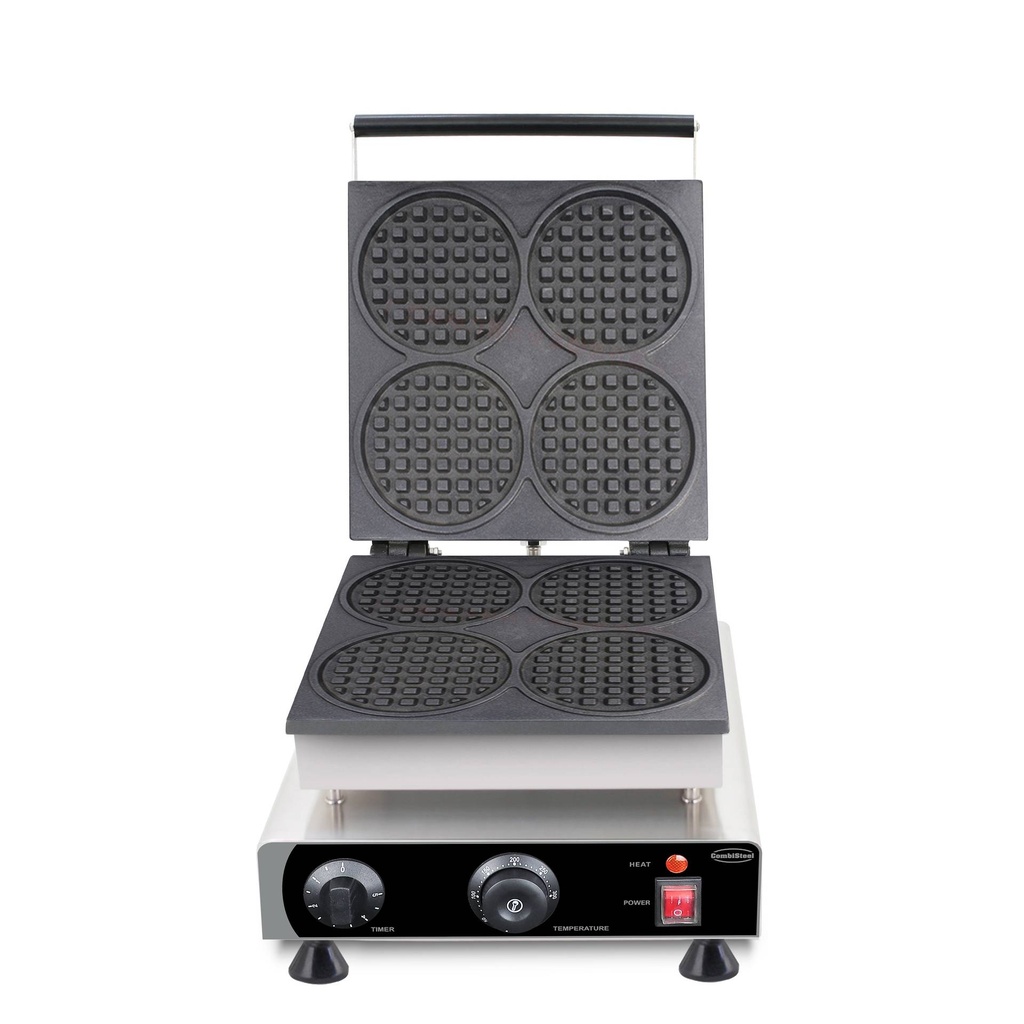 Waffeleisen 4ST Runde aus Edelstahl, 305 x 430 x 505 mm