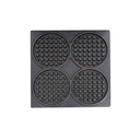 Waffeleisen 4ST Runde aus Edelstahl, 305 x 430 x 505 mm