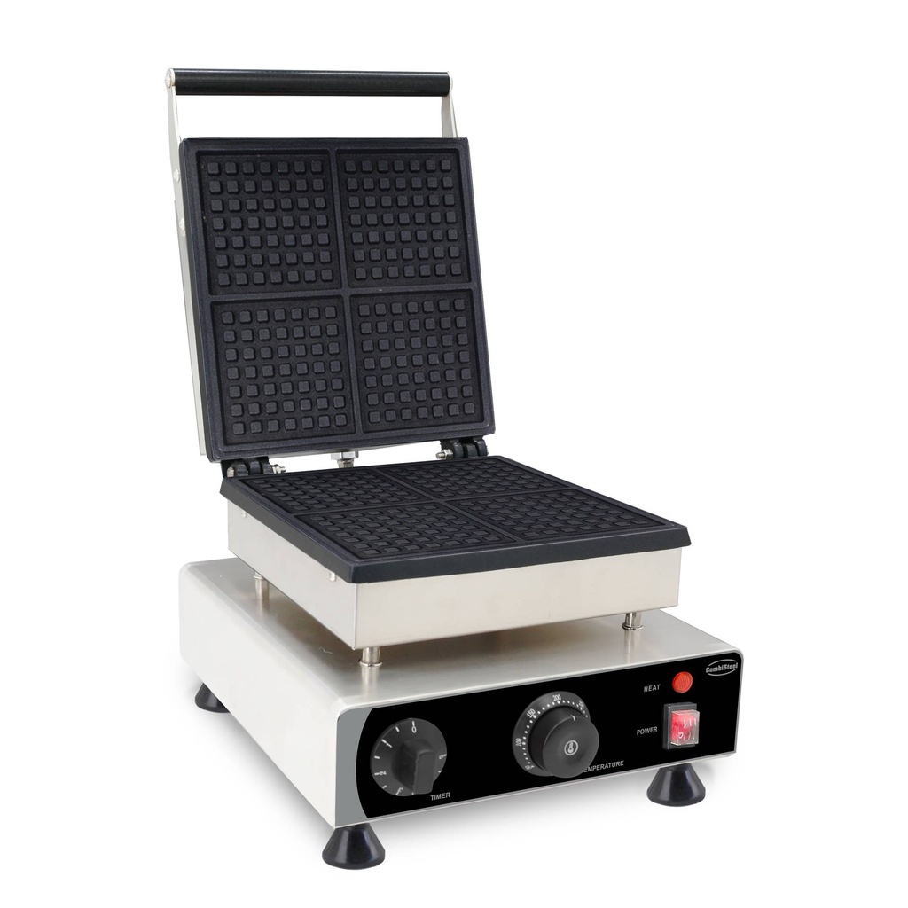 Waffeleisen 4ST mit Quadratische aus Edelstahl, 305 x 430 x 505 mm