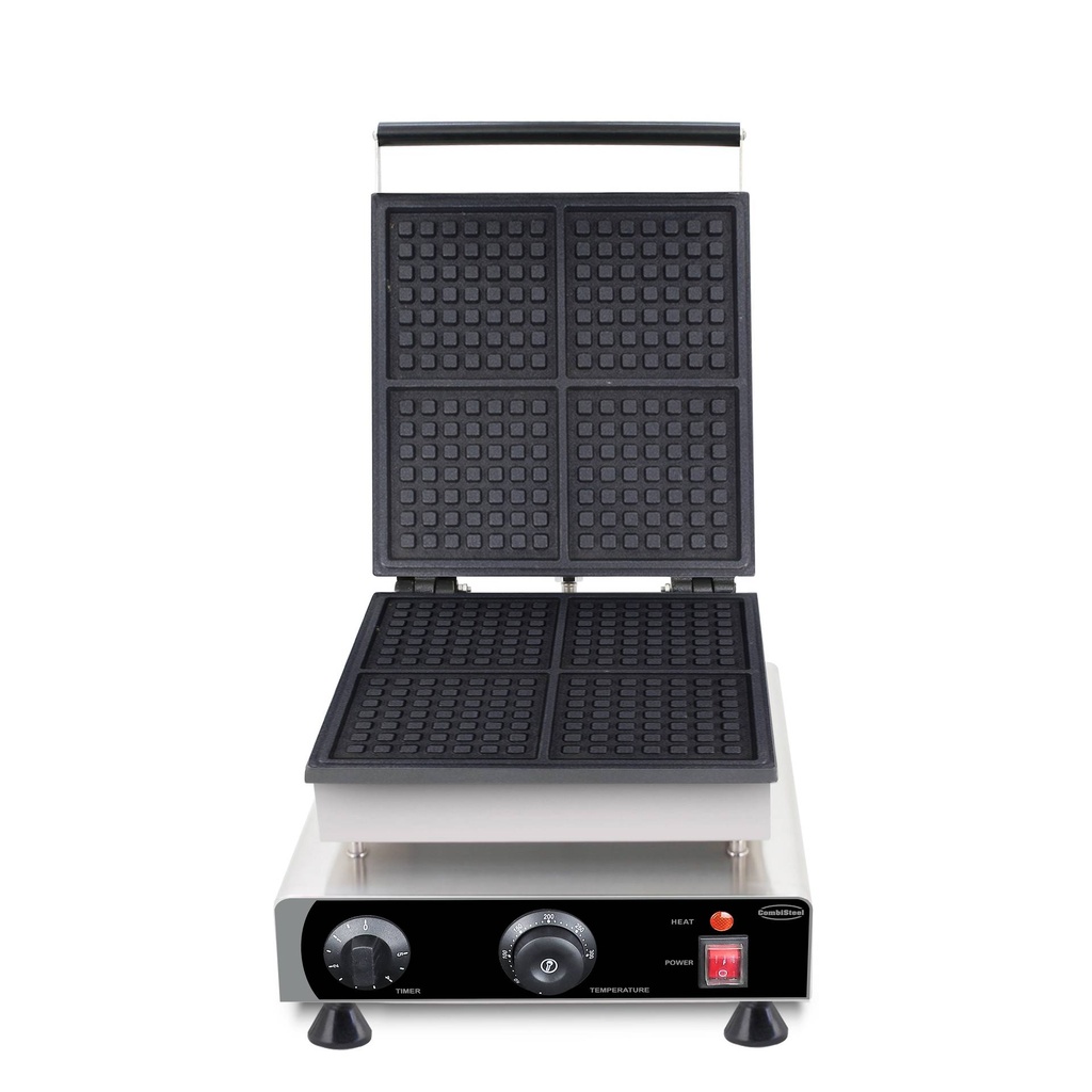 Waffeleisen 4ST mit Quadratische aus Edelstahl, 305 x 430 x 505 mm