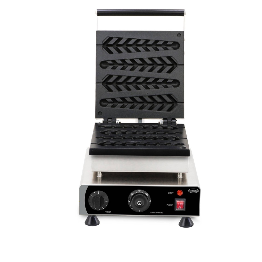 Waffeleisen 4ST mit Lutscher aus Edelstahl, 305 x 430 x 505 mm
