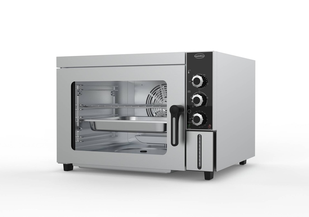 Elektro Konvektions-/Dampfbackofen aus Edelstahl, 3 x 2/3 GN