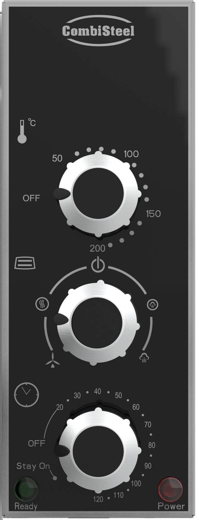 Elektro Konvektions-/Dampfbackofen aus Edelstahl, 3 x 2/3 GN