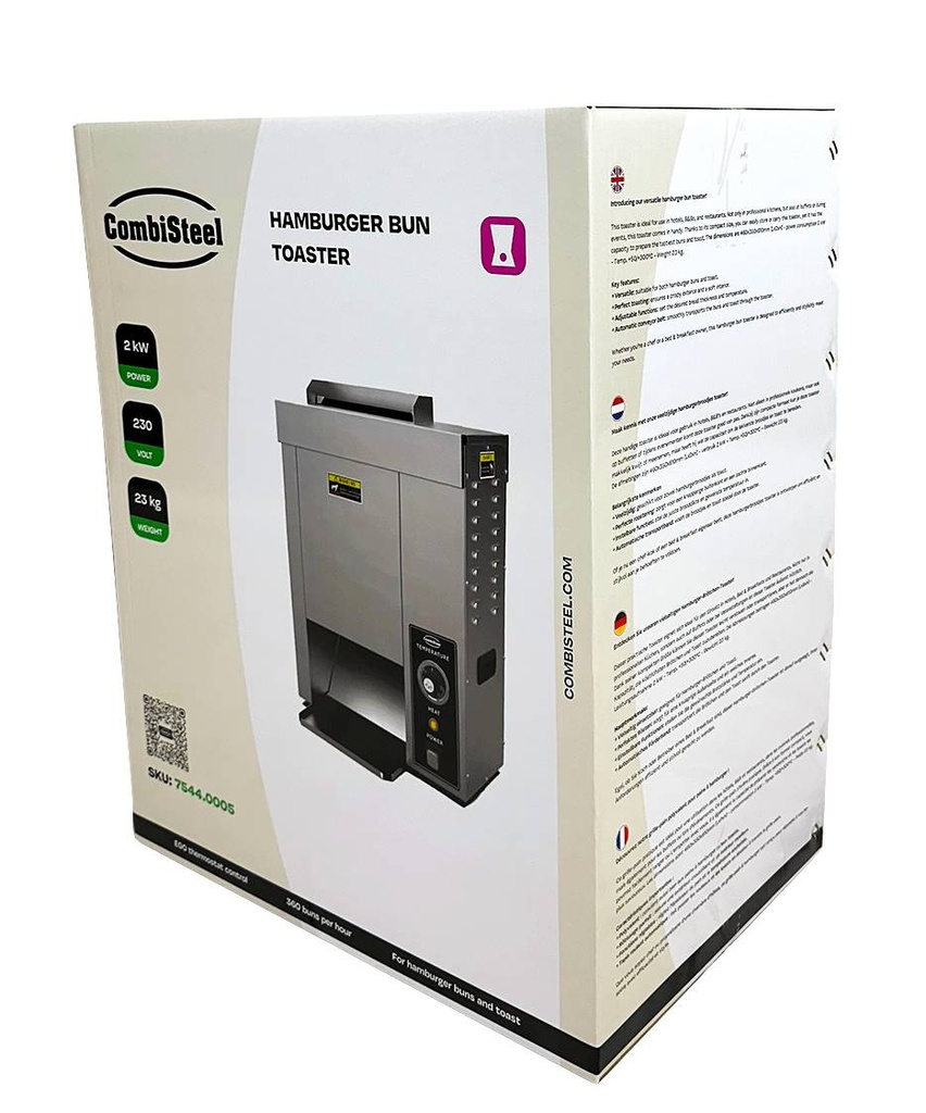 Hamburgerbrötchen Toaster, 460 x 350 x 610 mm
