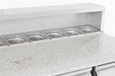 Pizzatisch 3 aus Edelstahl, 1368 x 700 x 1090 mm, 402 L