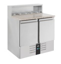 Pizzatisch 2 aus Edelstahl, 903 x 700 x 1090 mm, 230 L
