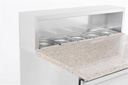 Pizzatisch 2 aus Edelstahl, 903 x 700 x 1090 mm, 230 L